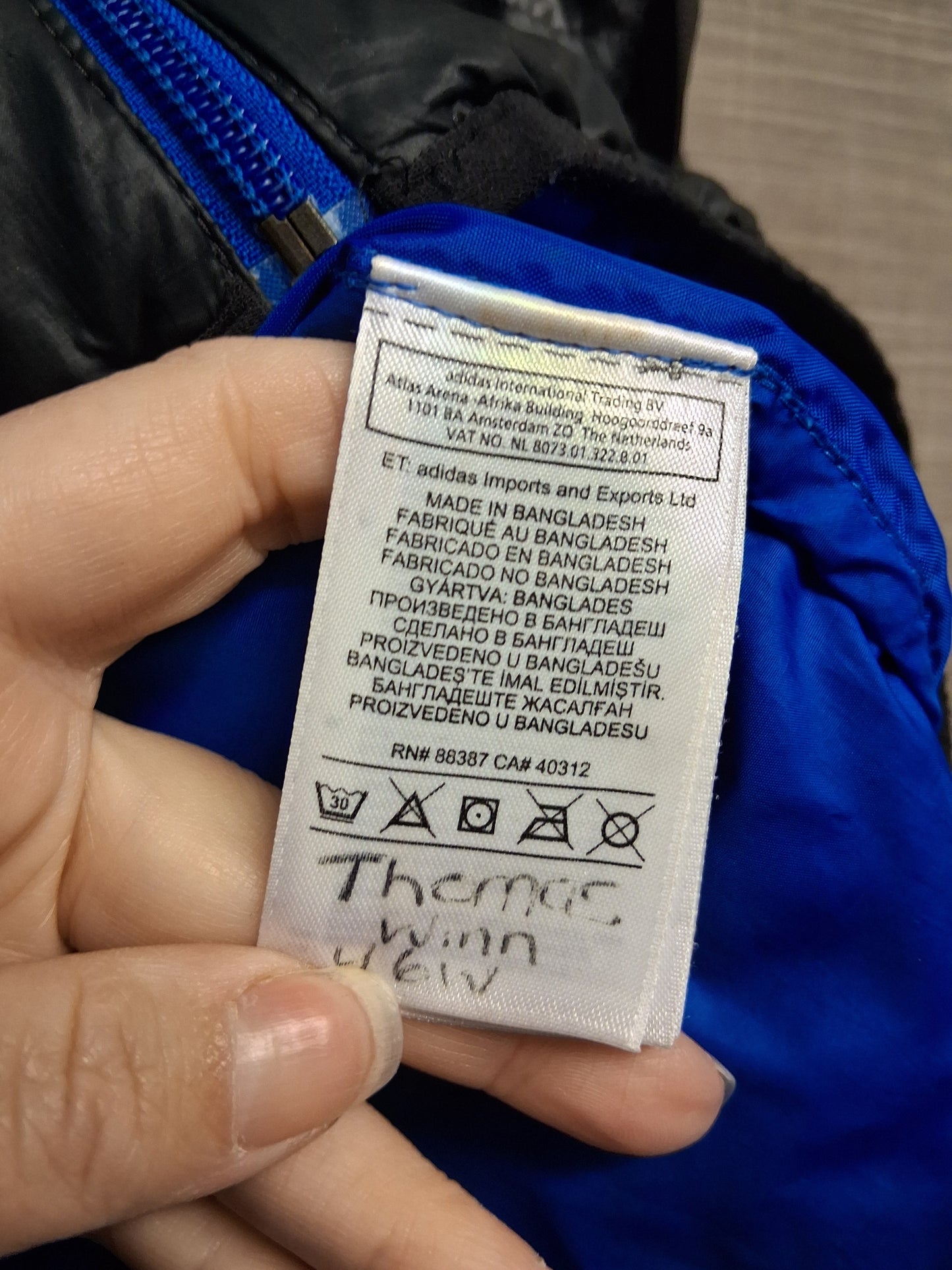 Adidas Boys Black Puffer Jacket Coat Showerproof Age 13-14 Years