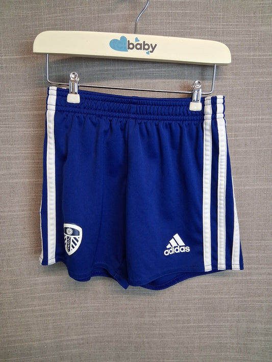 Adidas Boys Leeds United Football Shorts Blue Age 3-4 Years