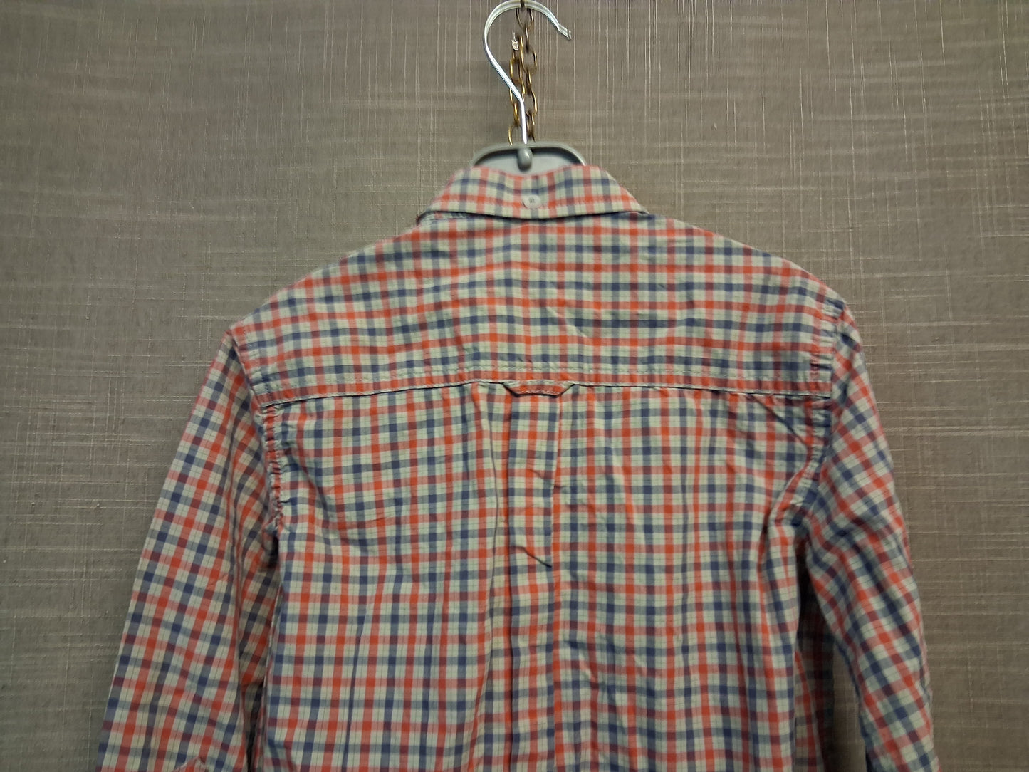 Ben Sherman Boys Red Blue Check Long Sleeve Shirt Age 5-6 Years