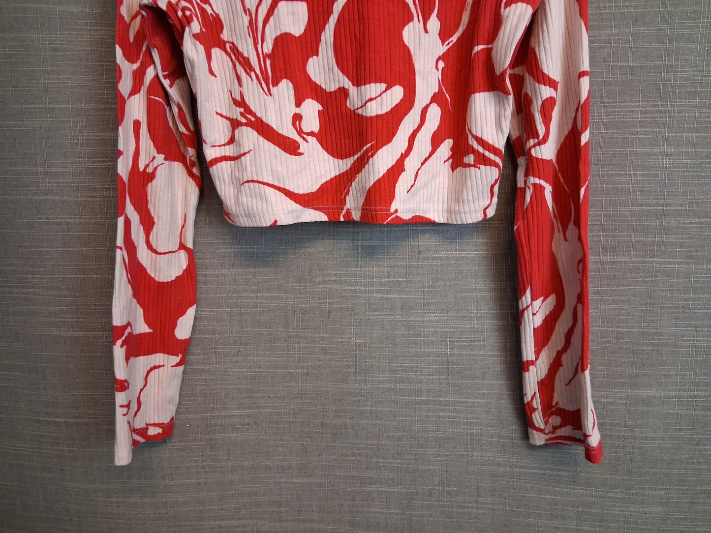 River Island Girls Pink Red Marble Long Sleeve Top Age 11-12 Years