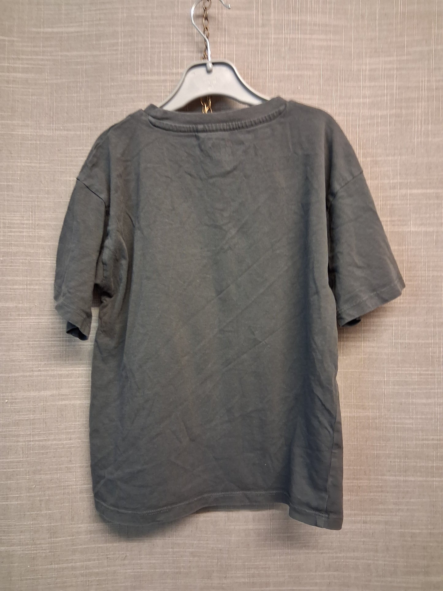 Next Girls Grey Loose Fit T-Shirt Short Sleeve Graphic Print Age 5 Years