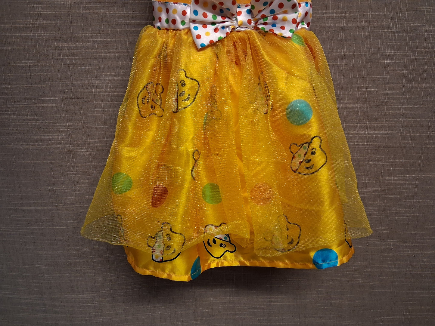 George Girls "Pudsey" Children in Need Yellow Fancy Dress Costume Age 2-3 Years
