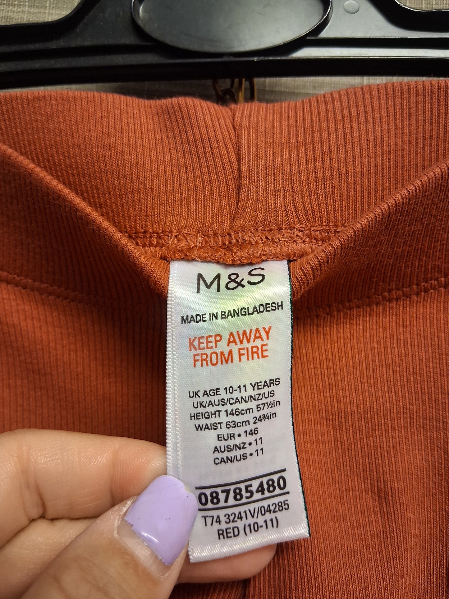 Marks & Spencer Orange Leggings Age 10-11 Years NWOTS