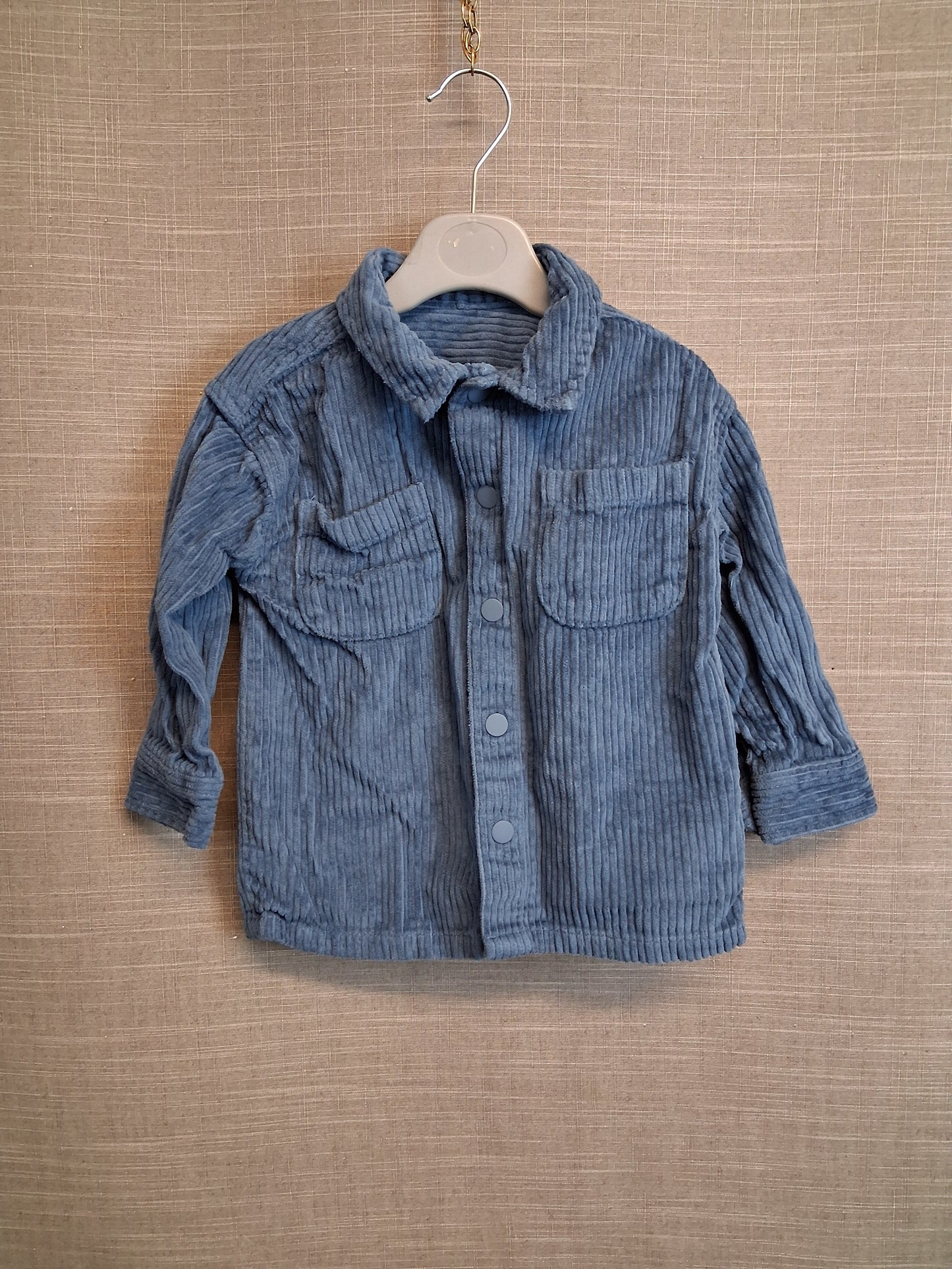 Nutmeg Corduroy Shacket Blue Age 18-24 Months 100% Cotton