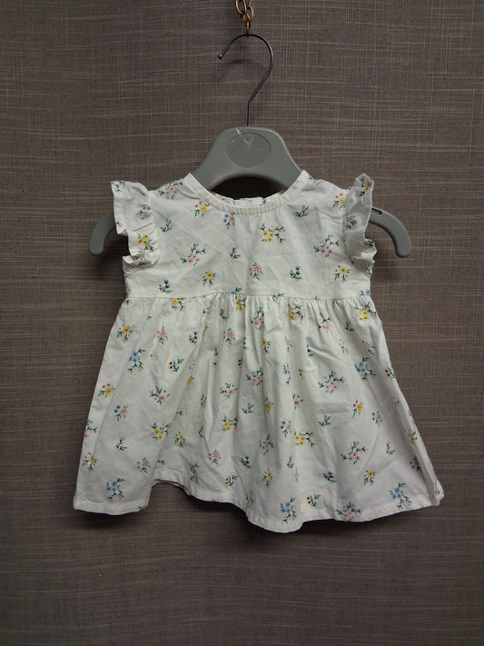 George Girls White Floral A Line Dress Age First Size