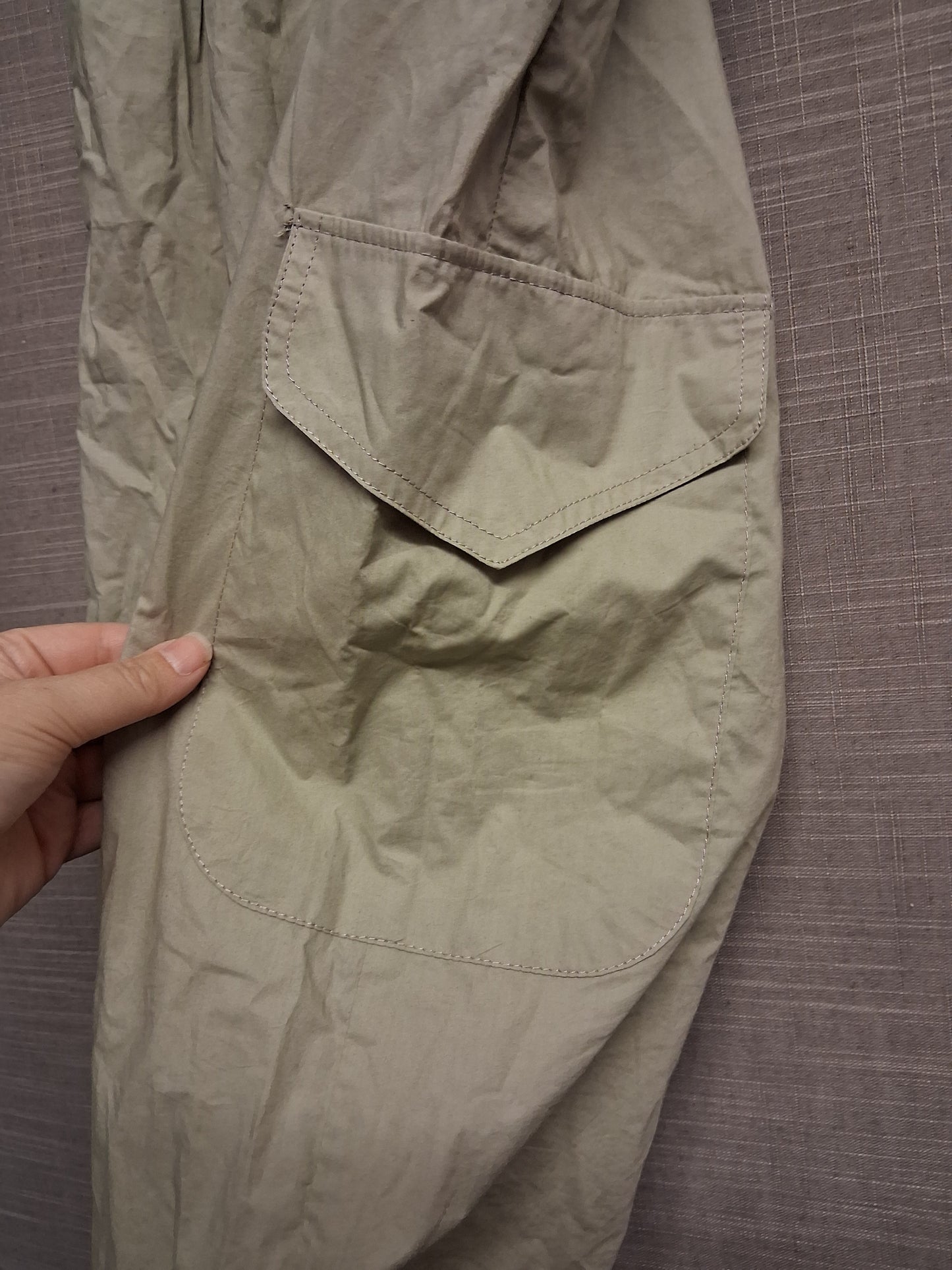 Zara Girls Khaki Wide Leg Cargo Trousers Age 9 years