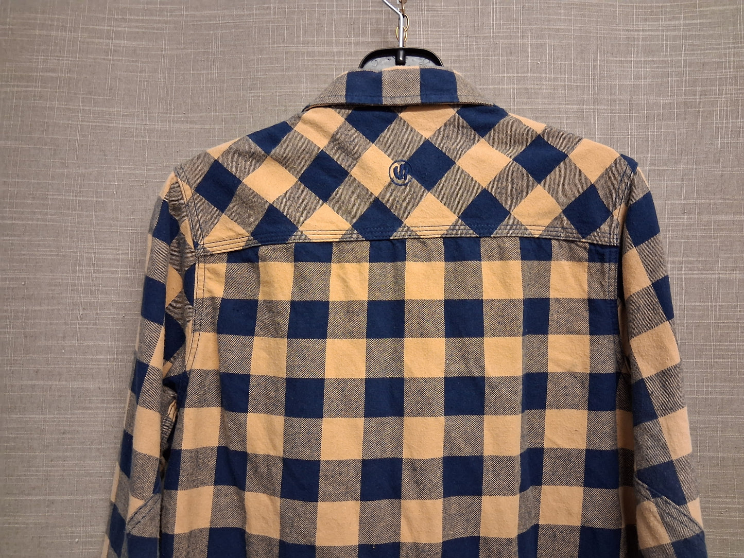 FatFace Boys Checked Shirt Long Sleeve Blue Beige Age 10/11 Years
