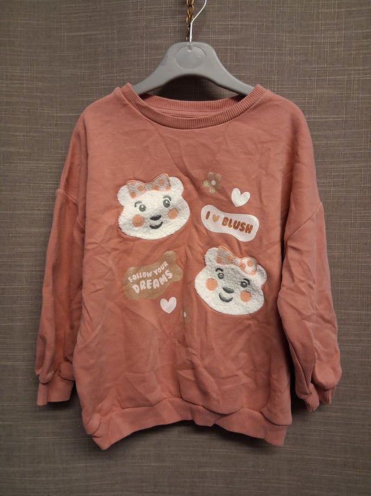 George Girls "Pudsey" Children in Need Pink Sweater Pullover Age 3-4 Years