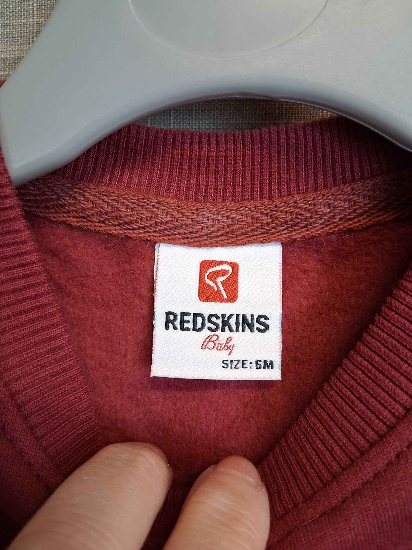 Redskins Boys Sweater Burgundy Red Age 6 Months