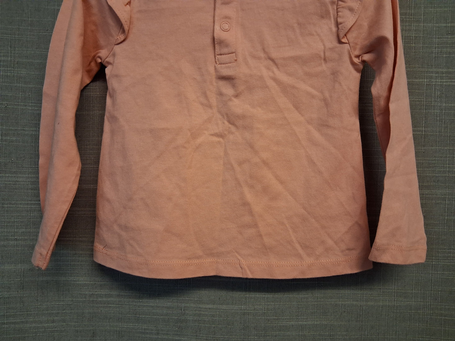 TU Girls Orange Long Sleeve Top Age 9-12 Months Jersey