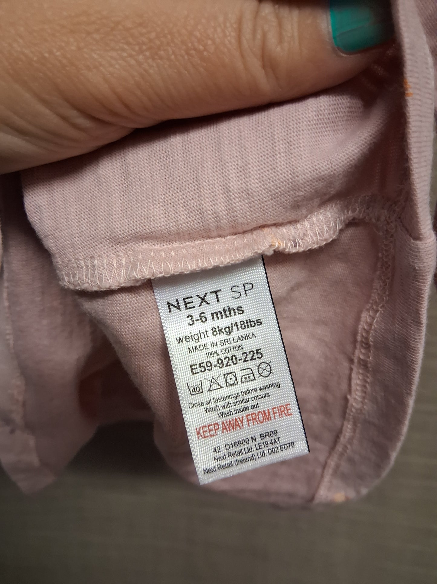 Next Pink Floral Jersey A Line Dress Age 3-6 Months