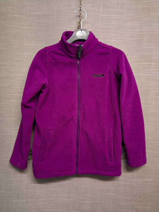Tog24 Marshall Kids Jacket Full Zip Fleece Age 8 years Purple