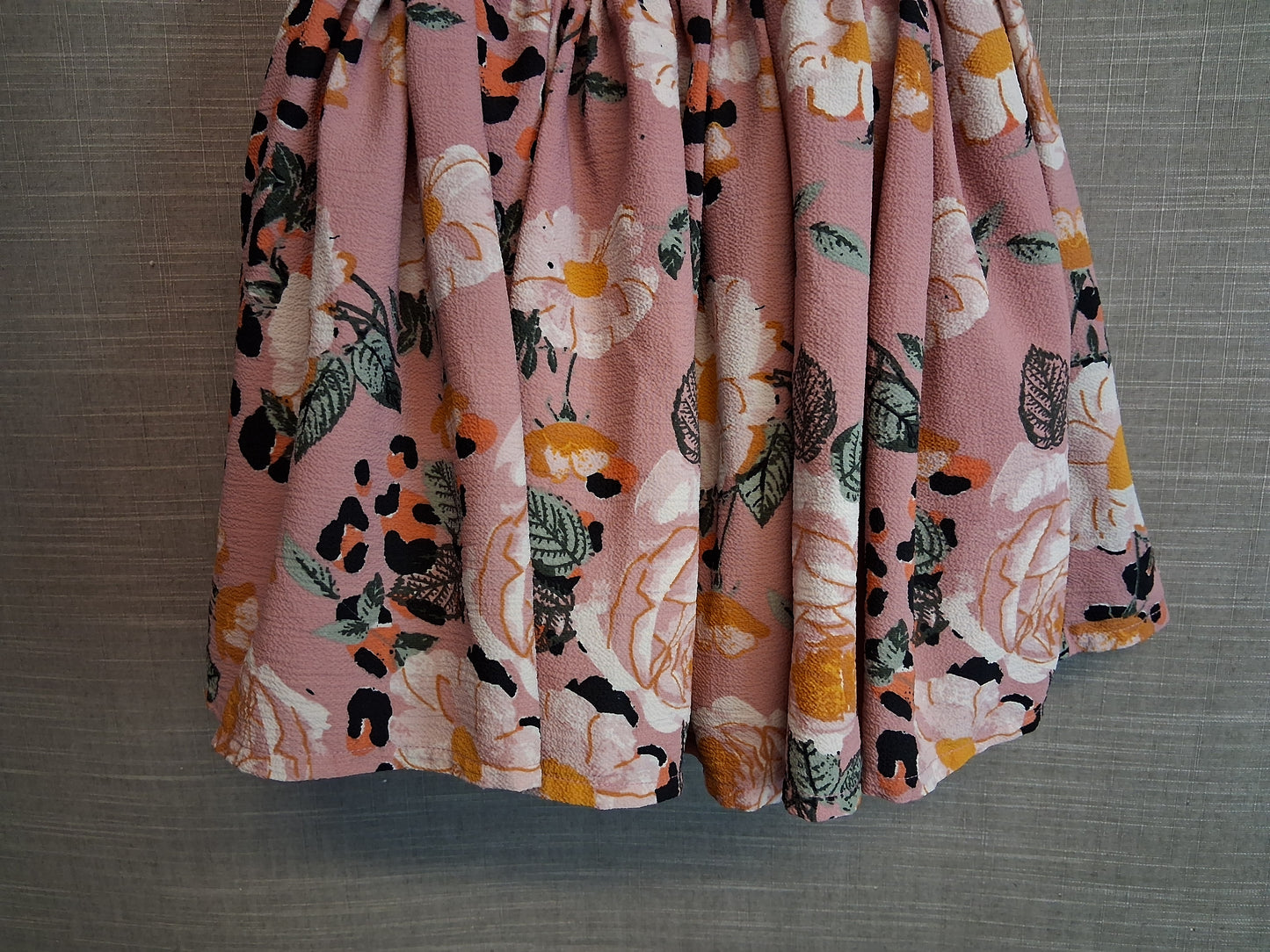 Angel & Rocket Pink Floral Skirt Age 7 Years Lined