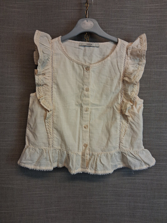 George Girls Cream Sleeveless Blouse Age 7-8 Years