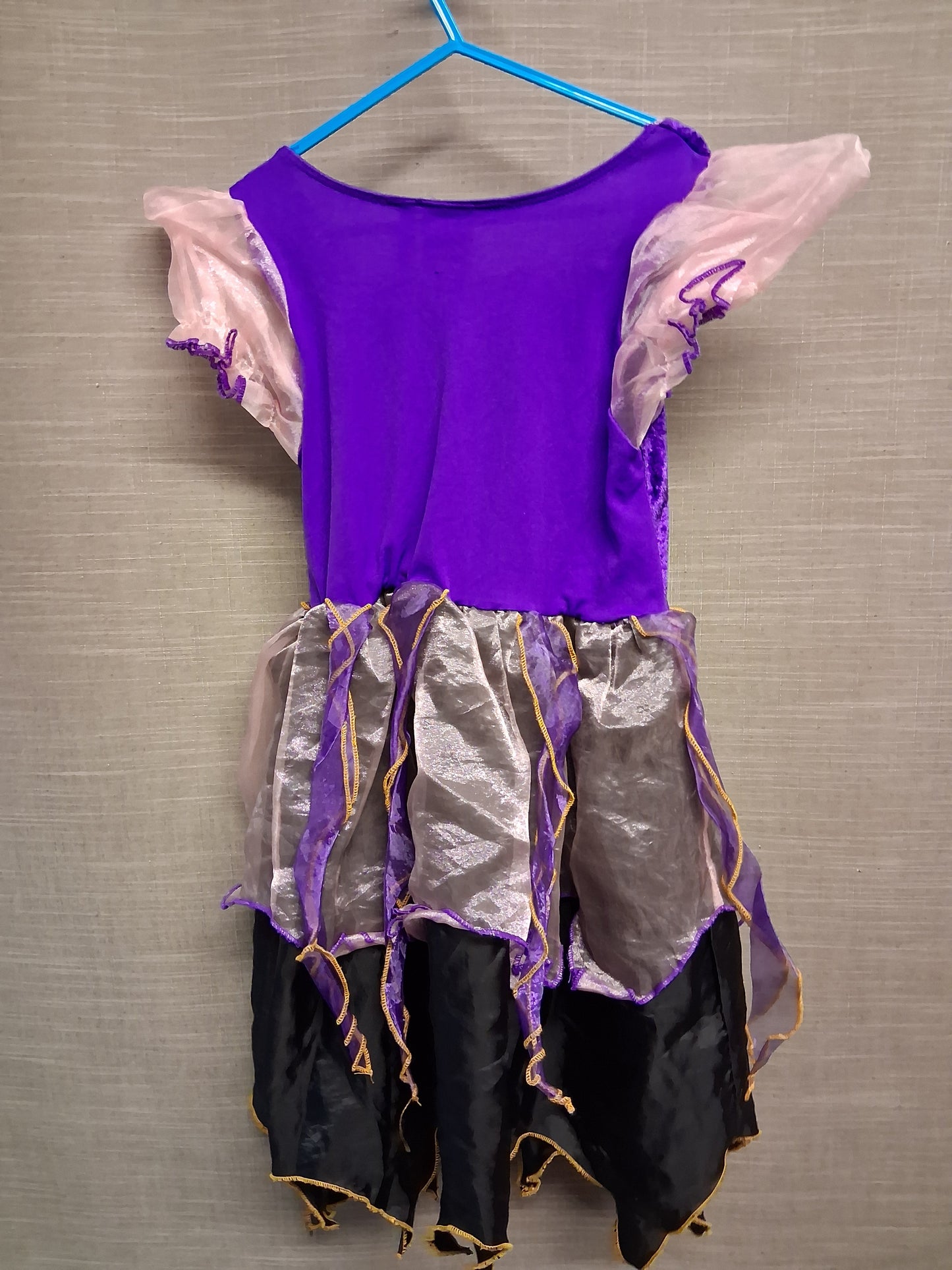 H&M Girls Halloween Witch Costume Purple and Black Age 6-8 Years