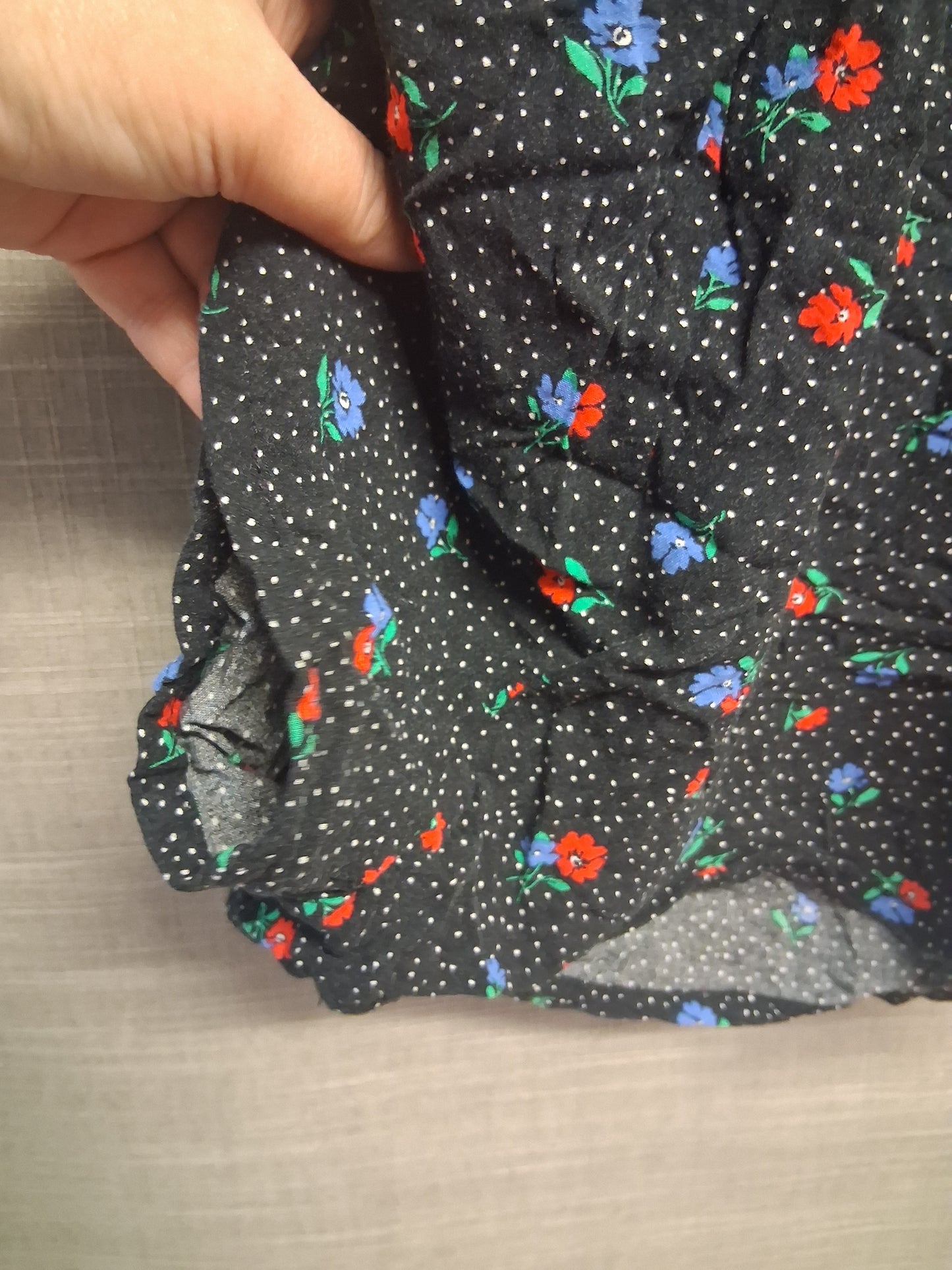New Look Playsuit Black Floral Cold Shoulder Age 14 Years
