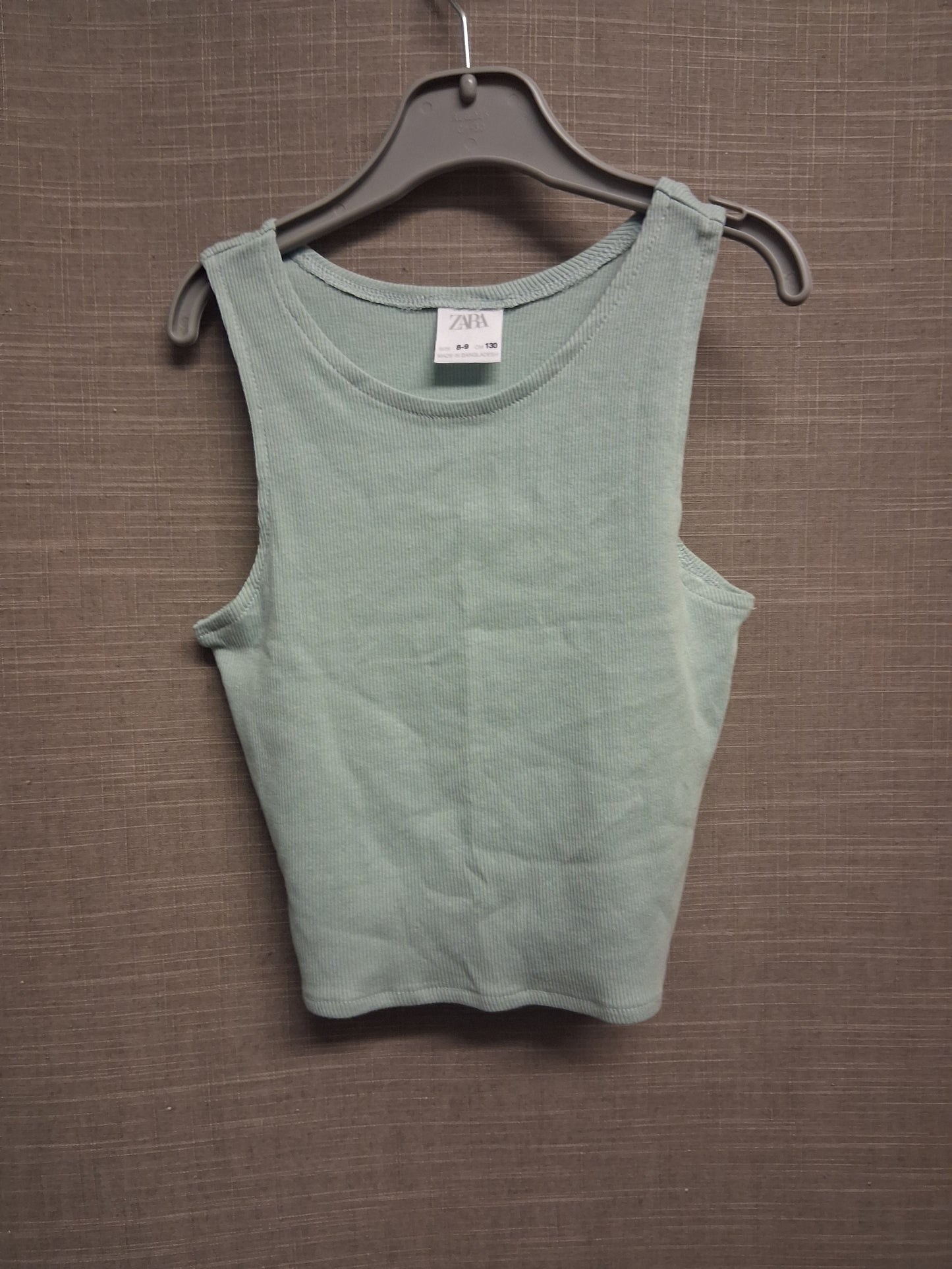 Zara Girls Mint Green Vest Tank Top Age 8-9 Years