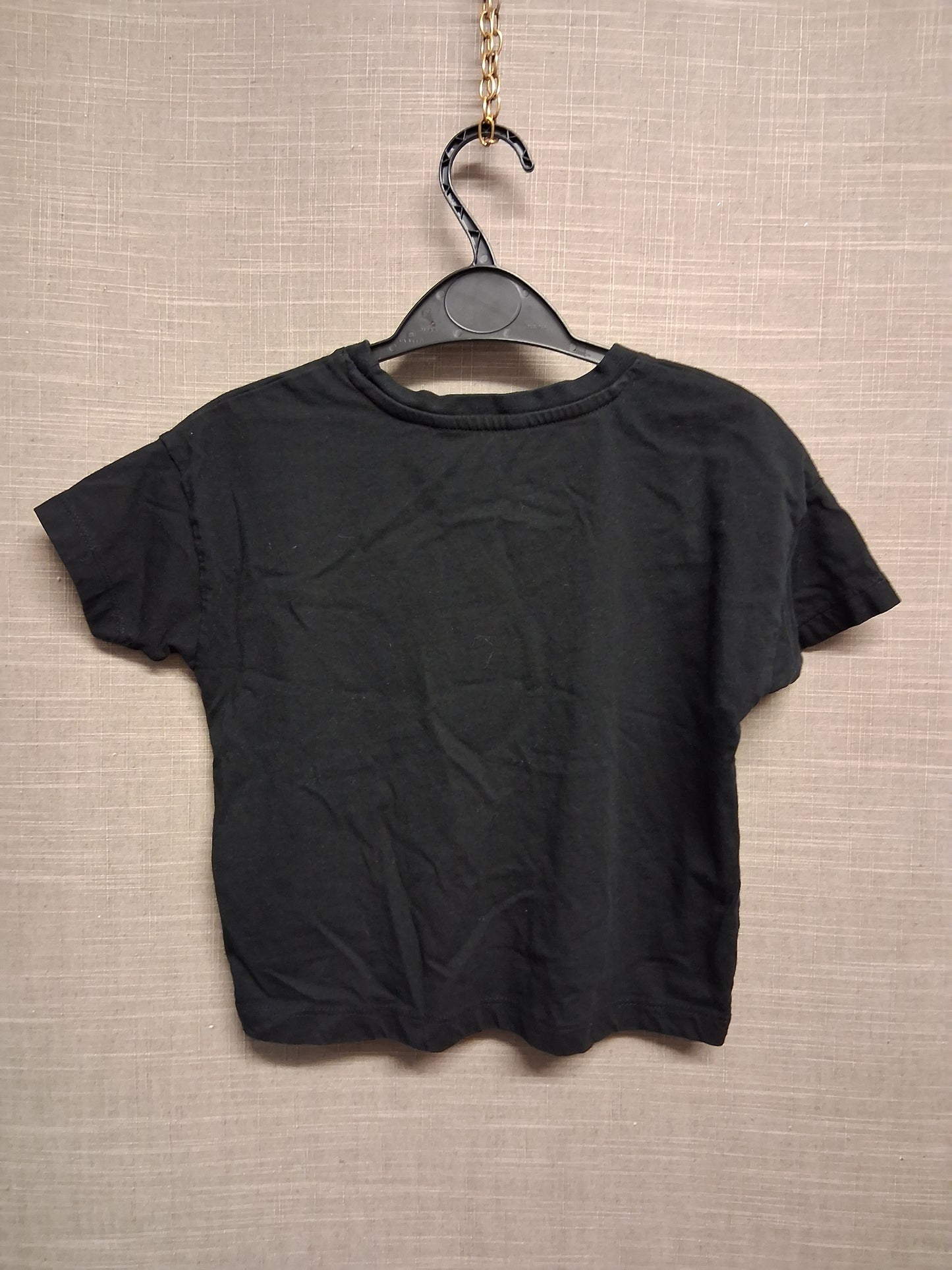 George Girls Halloween 2 way Sequin Pumpkin Black T-Shirt Age 6-7 Years