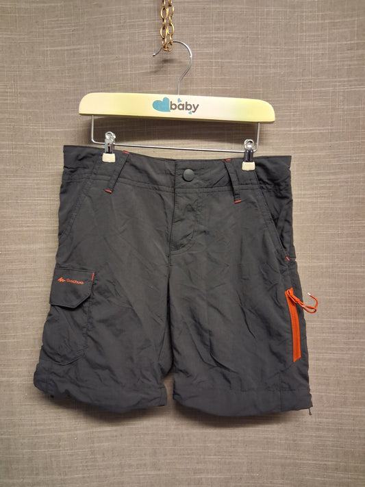 Decathlon Boys Grey Walking Hiking Shorts Age 5-6 Years