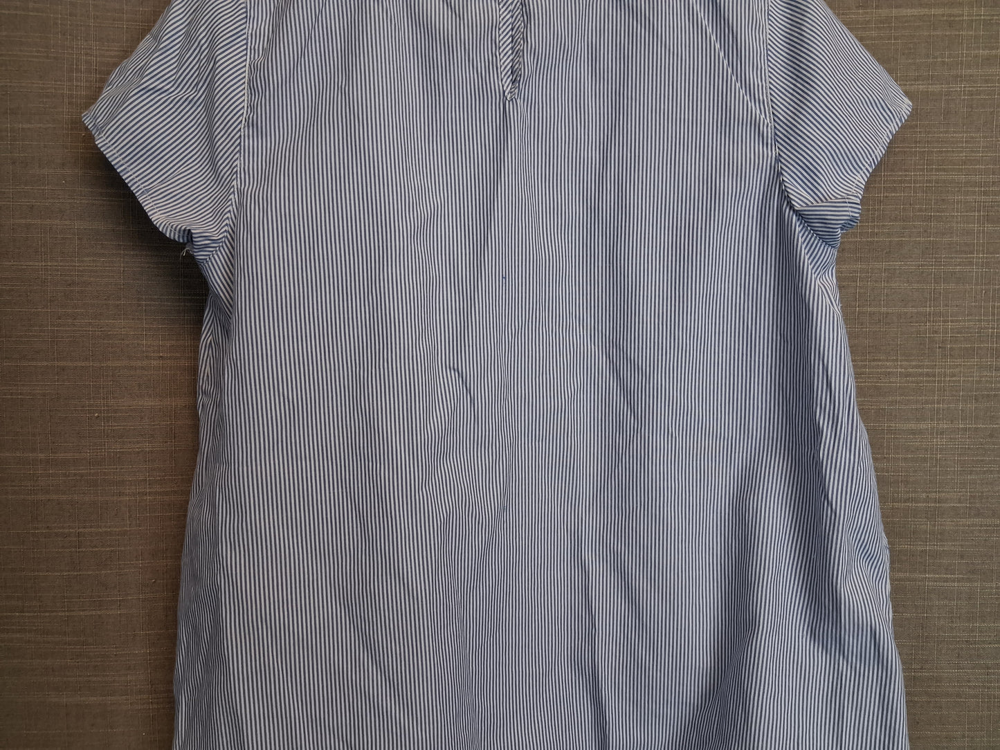 Matalan Girls Blue White Stripe Short Sleeve Top Pearl Detail Age 13 Years