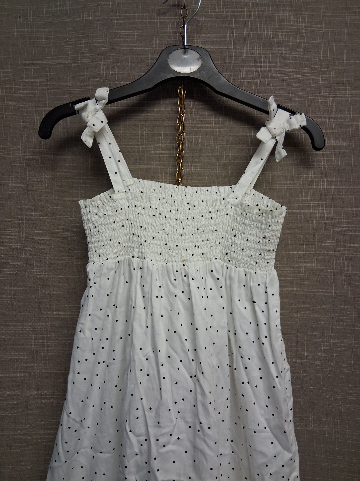 H&M Girls White Polka Dot 100% Cotton Age 6-7 Years