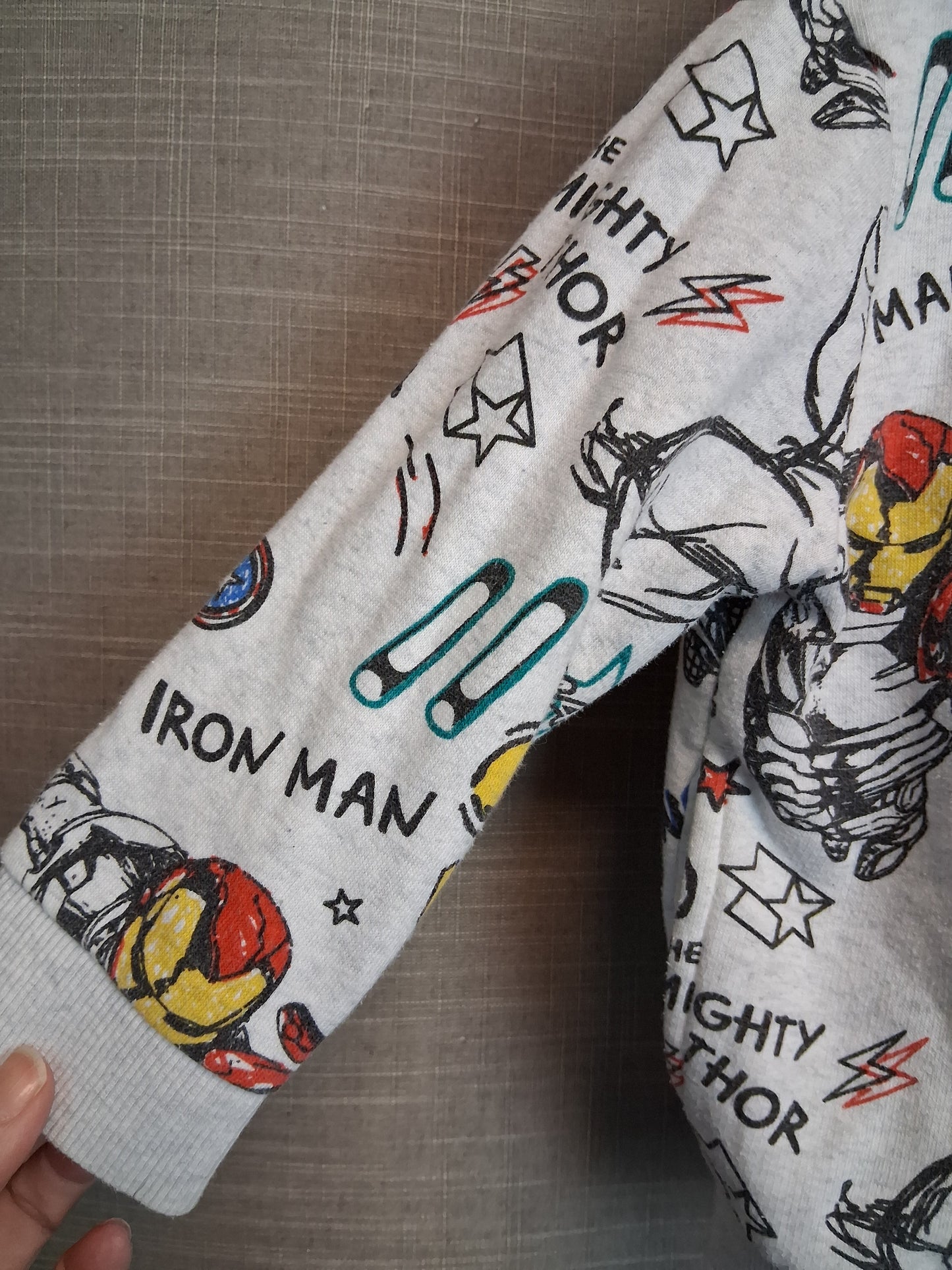 F&F Marvel Boys Iron Man Hoodie Grey Age 12-18 Months
