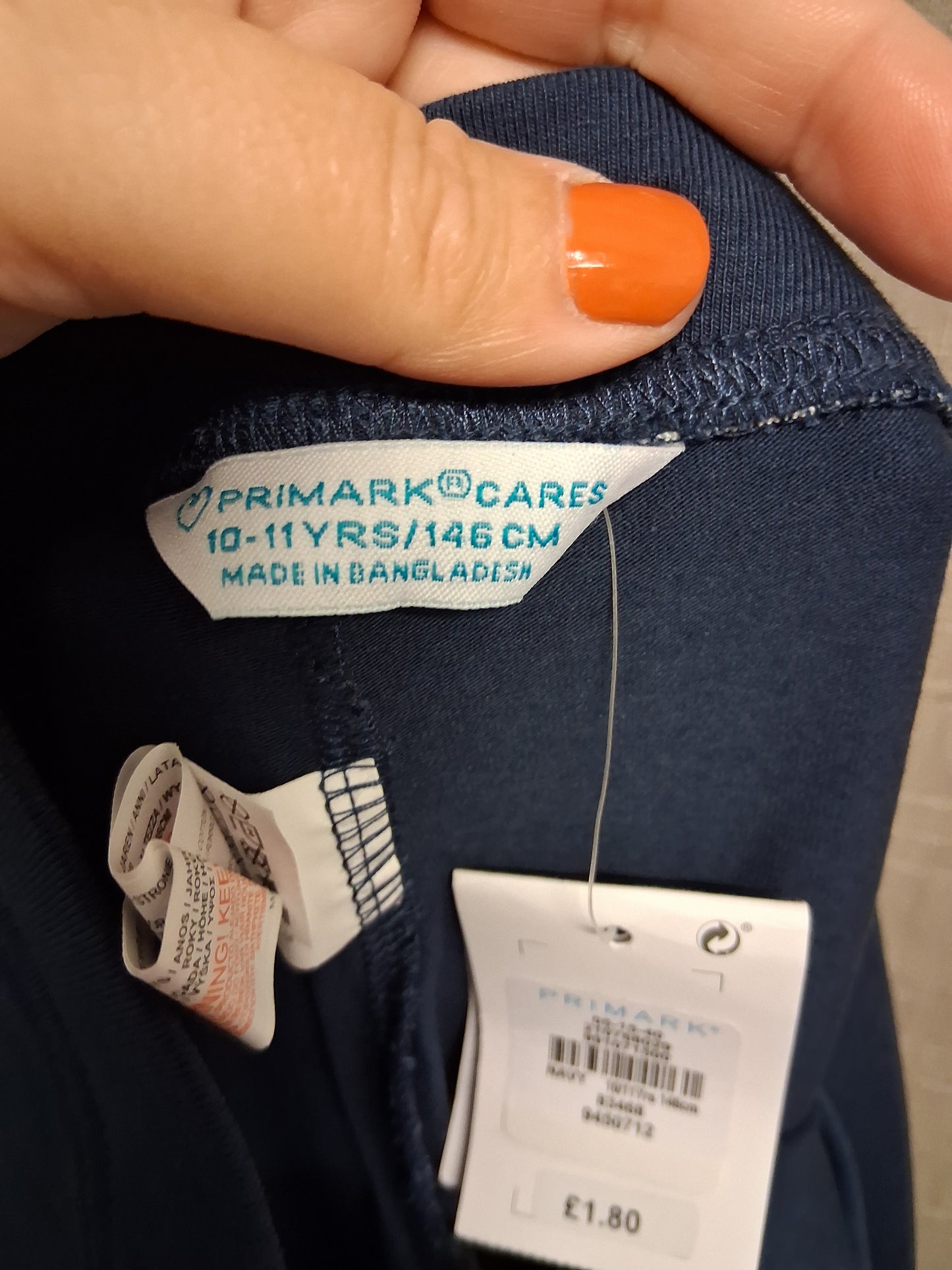 Primark Navy Blue Leggings Age 10-11 Years New
