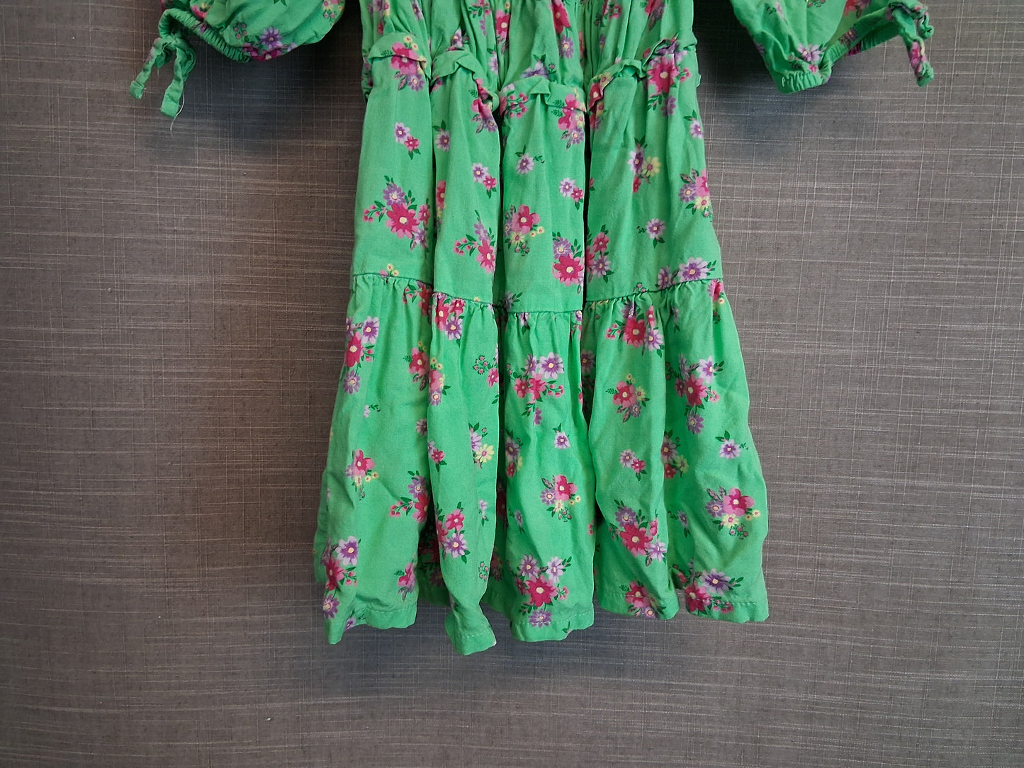 Next Girls Green Floral Tiered Dress Age 6 Years