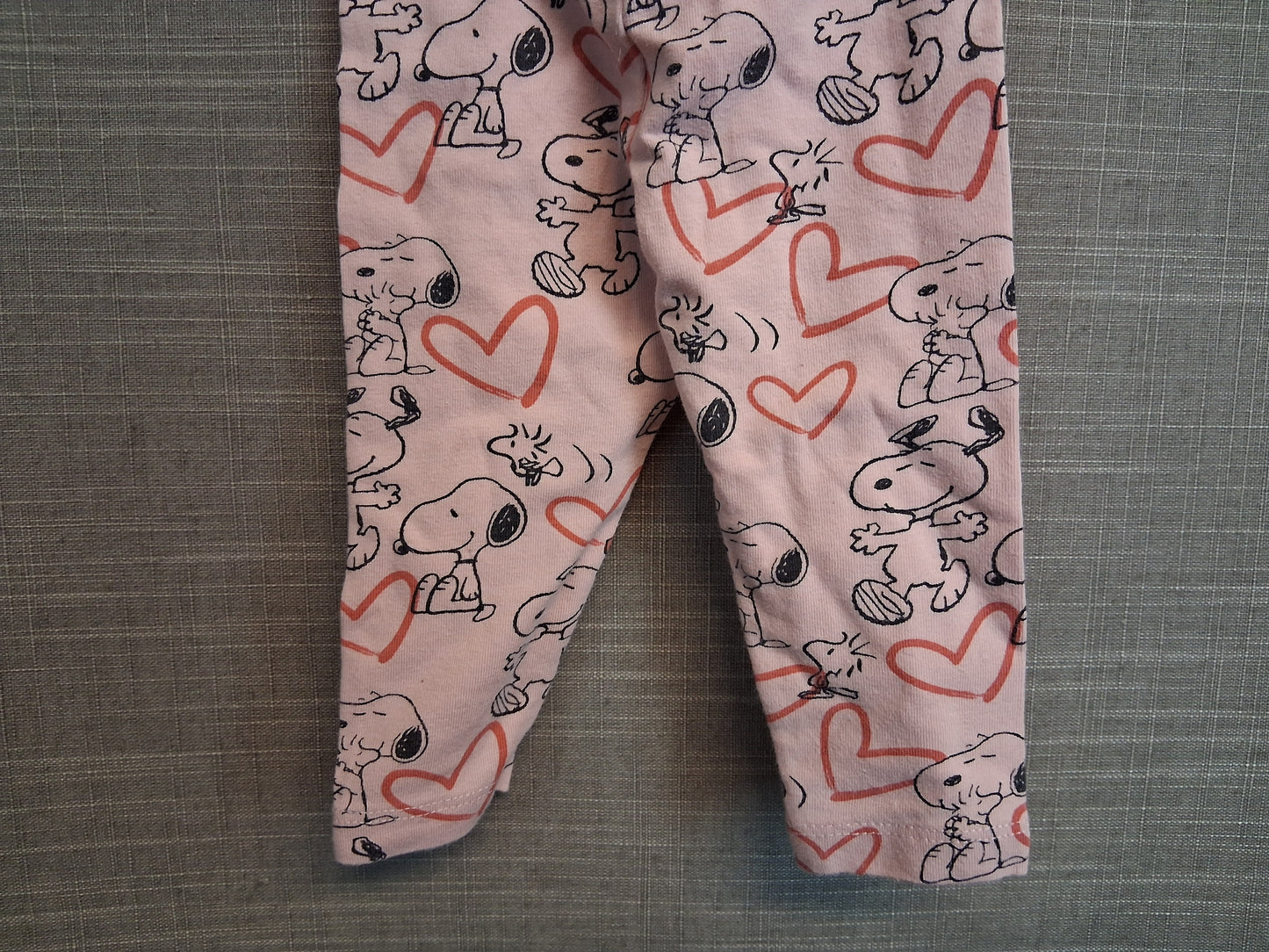 F&F Girls Snoopy Theme Pink Leggings Age 0-3 Months