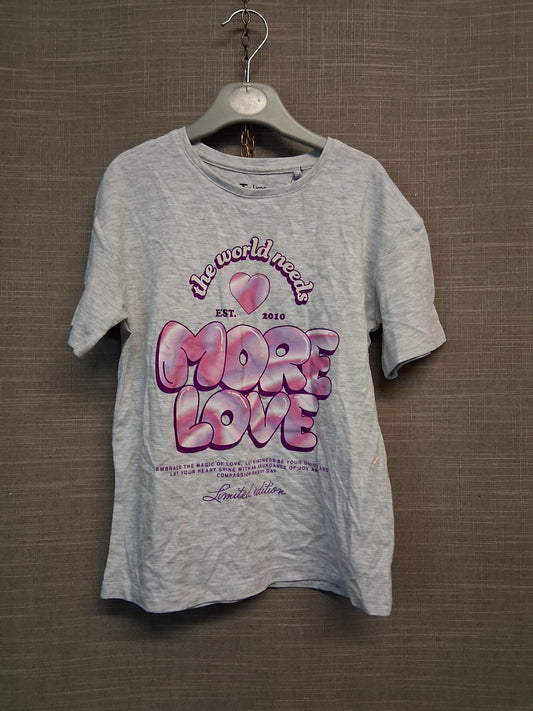TU Girls Grey Jersey T-Shirt Age 5-6 Years New