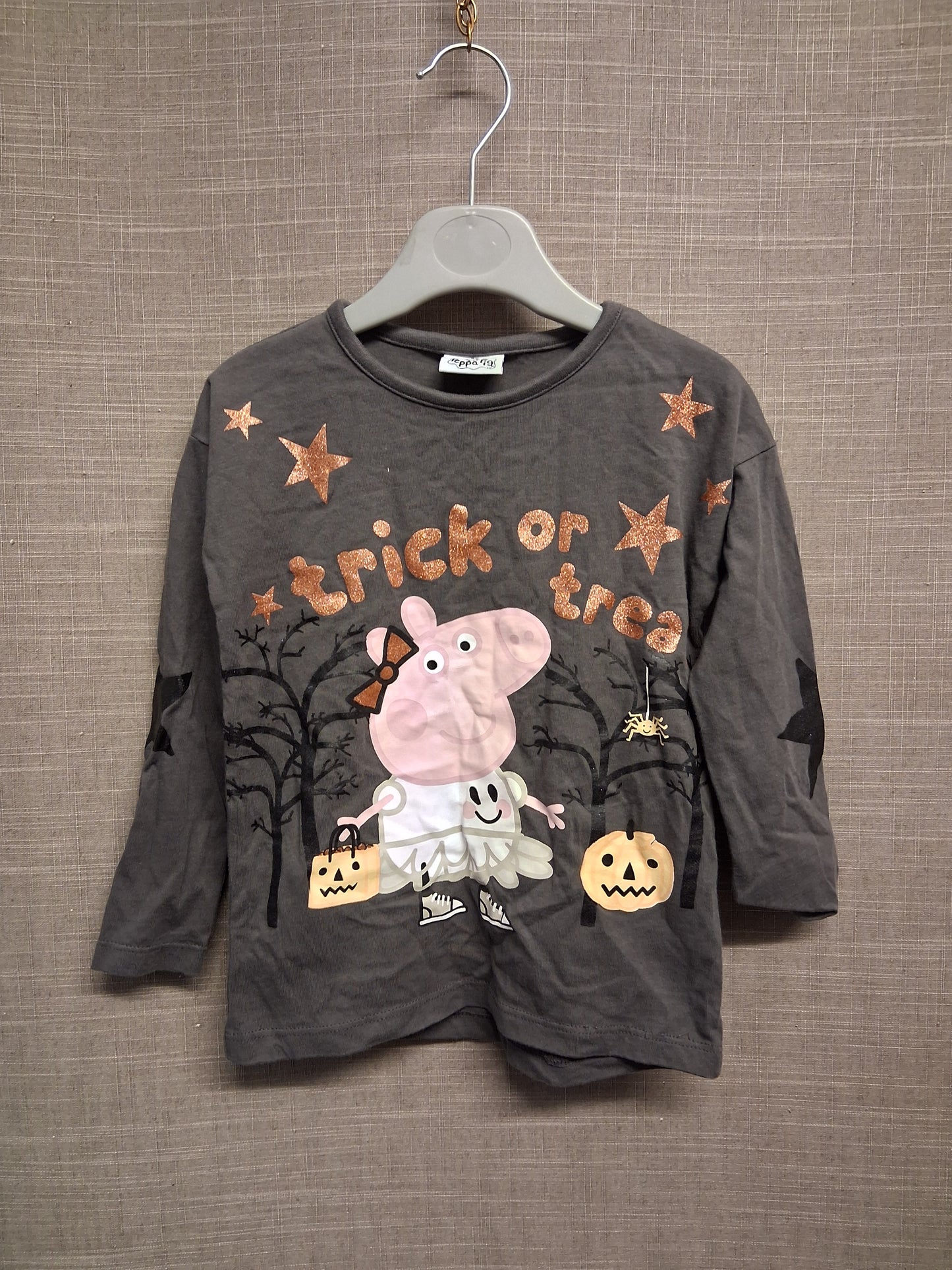 George Girls Halloween Peppa Pig Long Sleeve T-Shirt Age 3-4 Years
