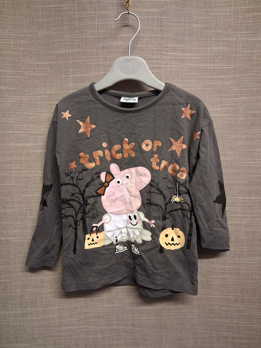 George Girls Halloween Peppa Pig Long Sleeve T-Shirt Age 3-4 Years