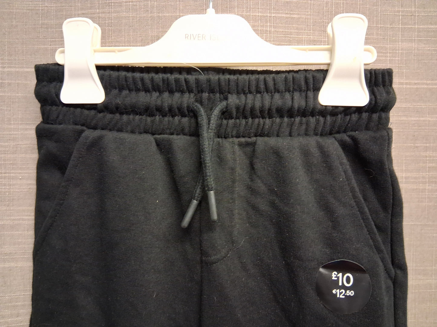 F&F Black Jersey Jogger Shorts Elastic Waist Age 5-6 Years