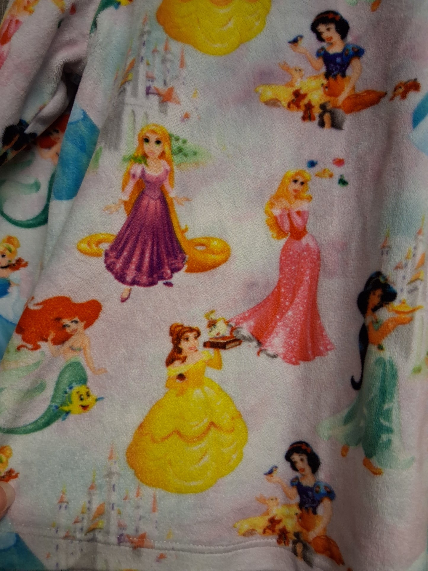 George Disney Princesses Girls Soft Plush Pyjamas PJs Set Age 2-3 Years Multicolour