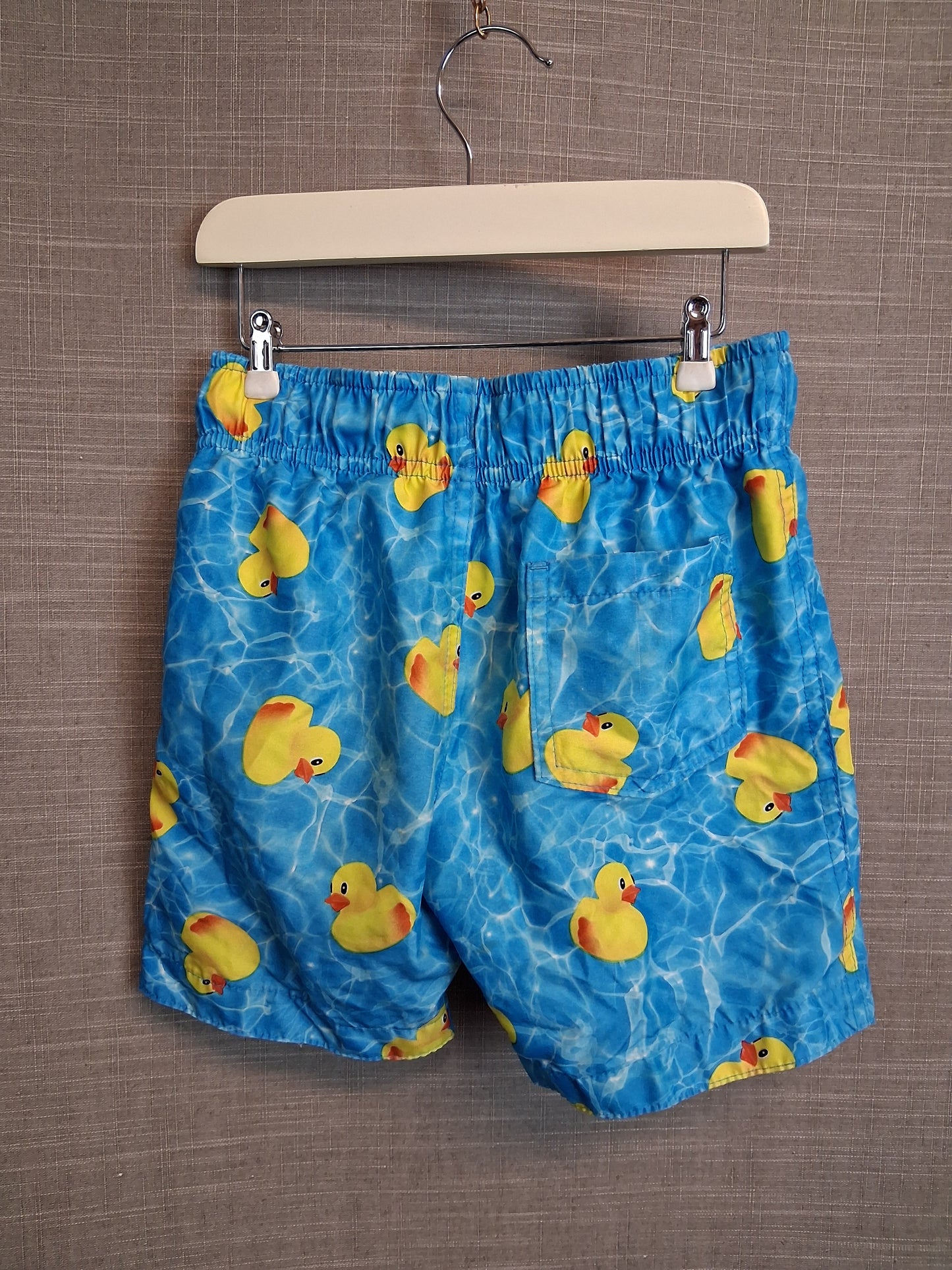 Primark Boys Swim Shorts Blue Duck Print Age 4-5 Years