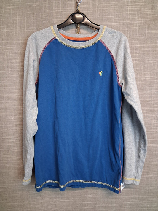 Fat Face Boys Blue Grey Long Sleeve T-Shirt Age 10-11 Years