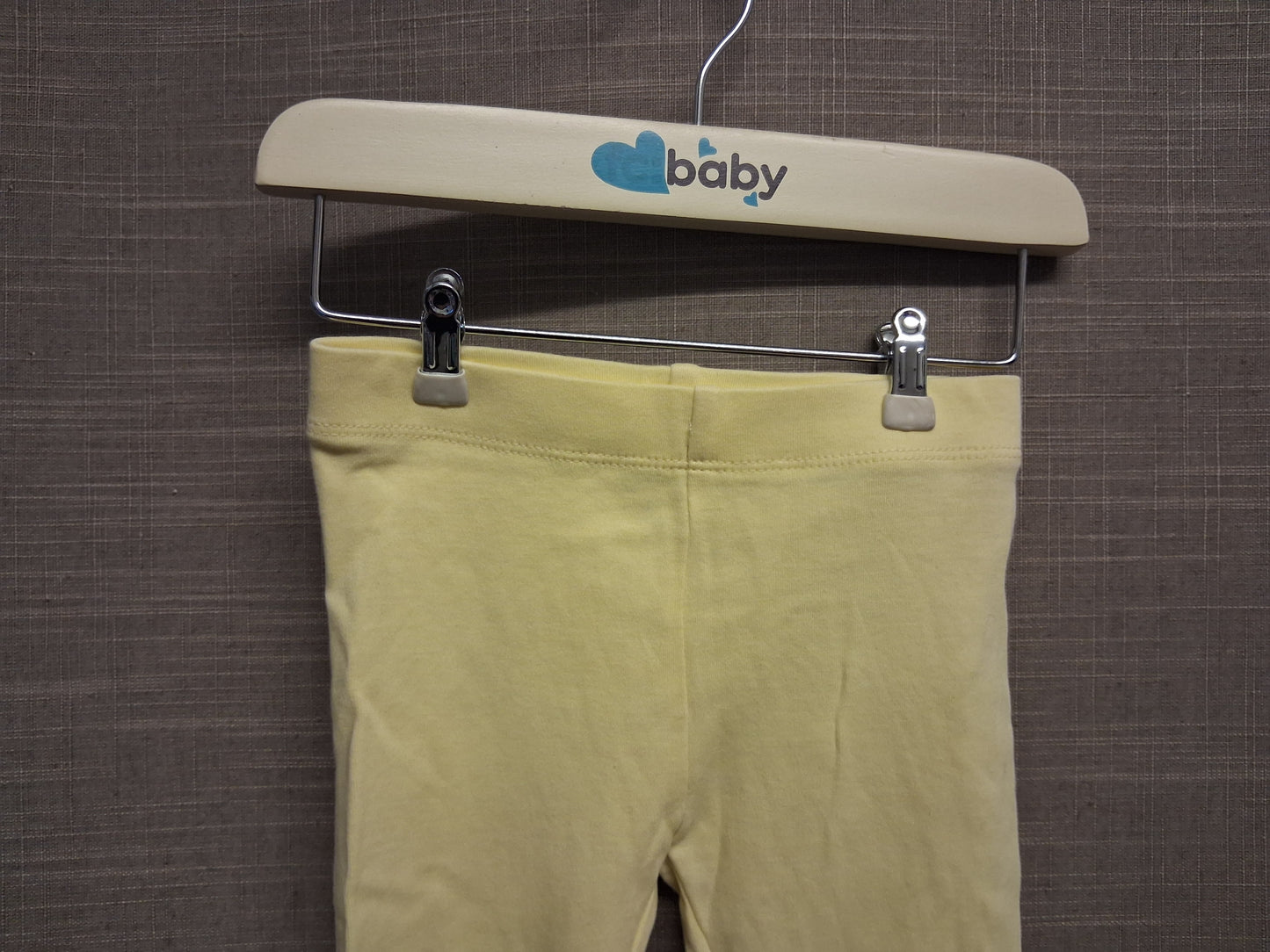 Next Girls Yellow Jersey 100% Cotton Leggings Age 9-12 Months