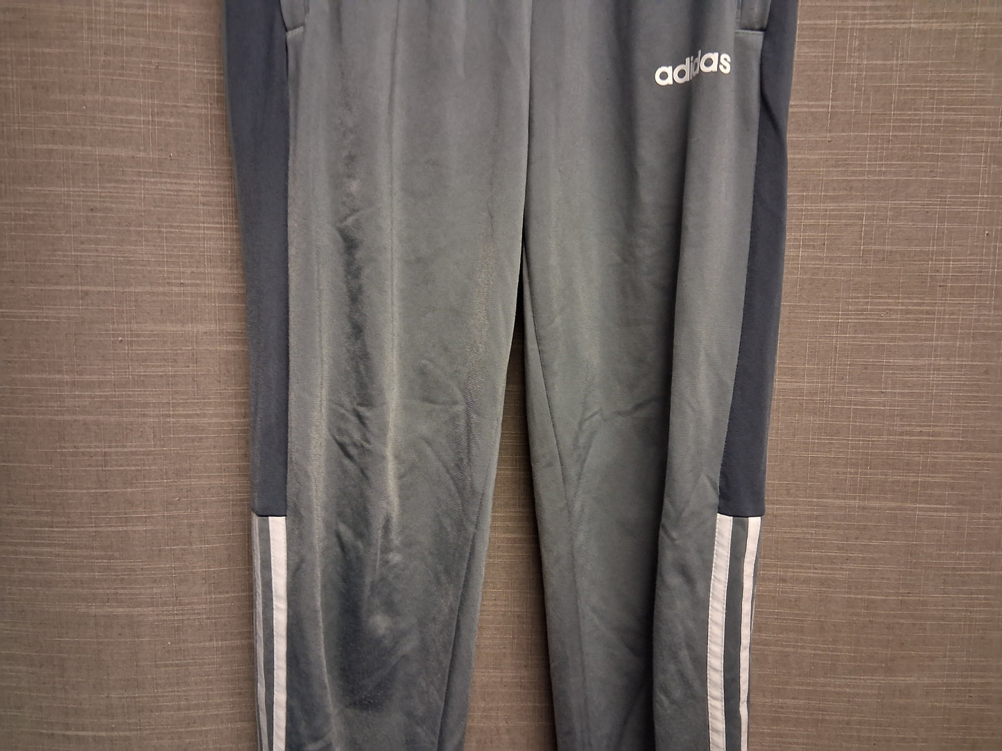 Adidas Boys Grey Joggers Elastic Hem Age 13-14 Years
