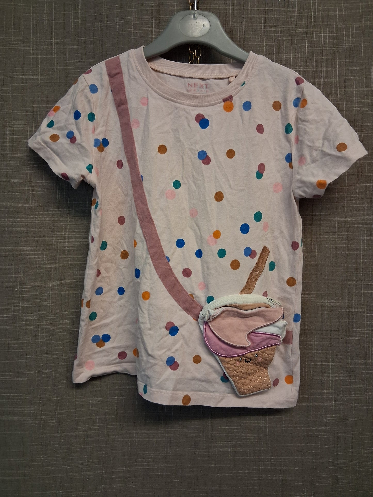 Next Girls Ice Cream Theme T-Shirt Jersey Age 5-6 Years