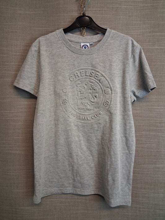 Chelsea Football Club Boys Grey Short Sleeve T-Shirt Age 12-13 Years
