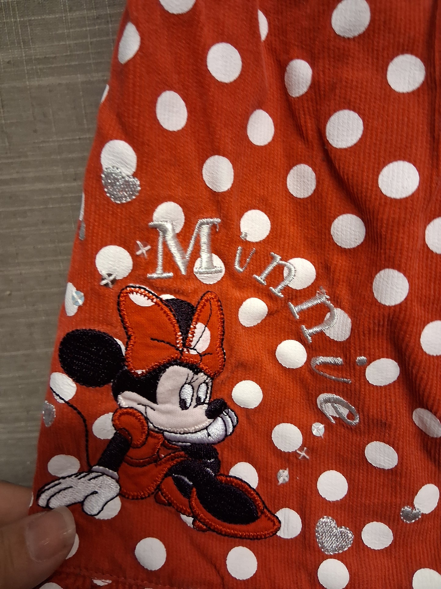 Disney Baby Minnie Mouse Red Spotty Pinafore Dress Sleeveless Age 6-9 Months