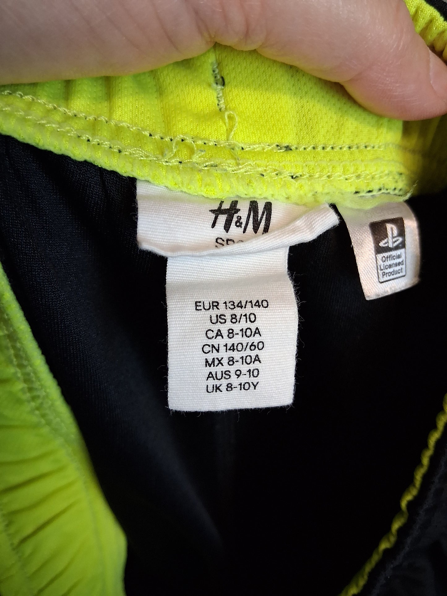 H&M PlayStation Black Shorts Age 8-10 Years