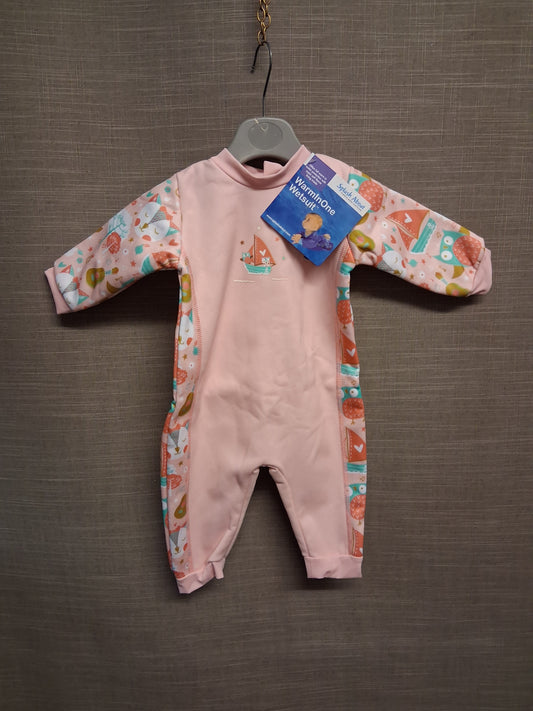 Splash About Pink Owl and the Pussy Cat Warm-In-One Wetsuit Size Large Age 6-12 Months