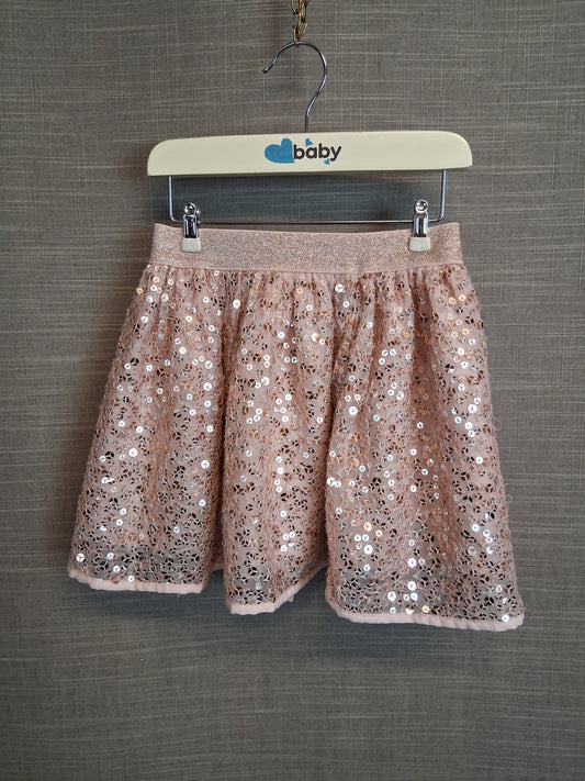 George Girls Sequin Skirt Rose Gold Age 3-4 Years