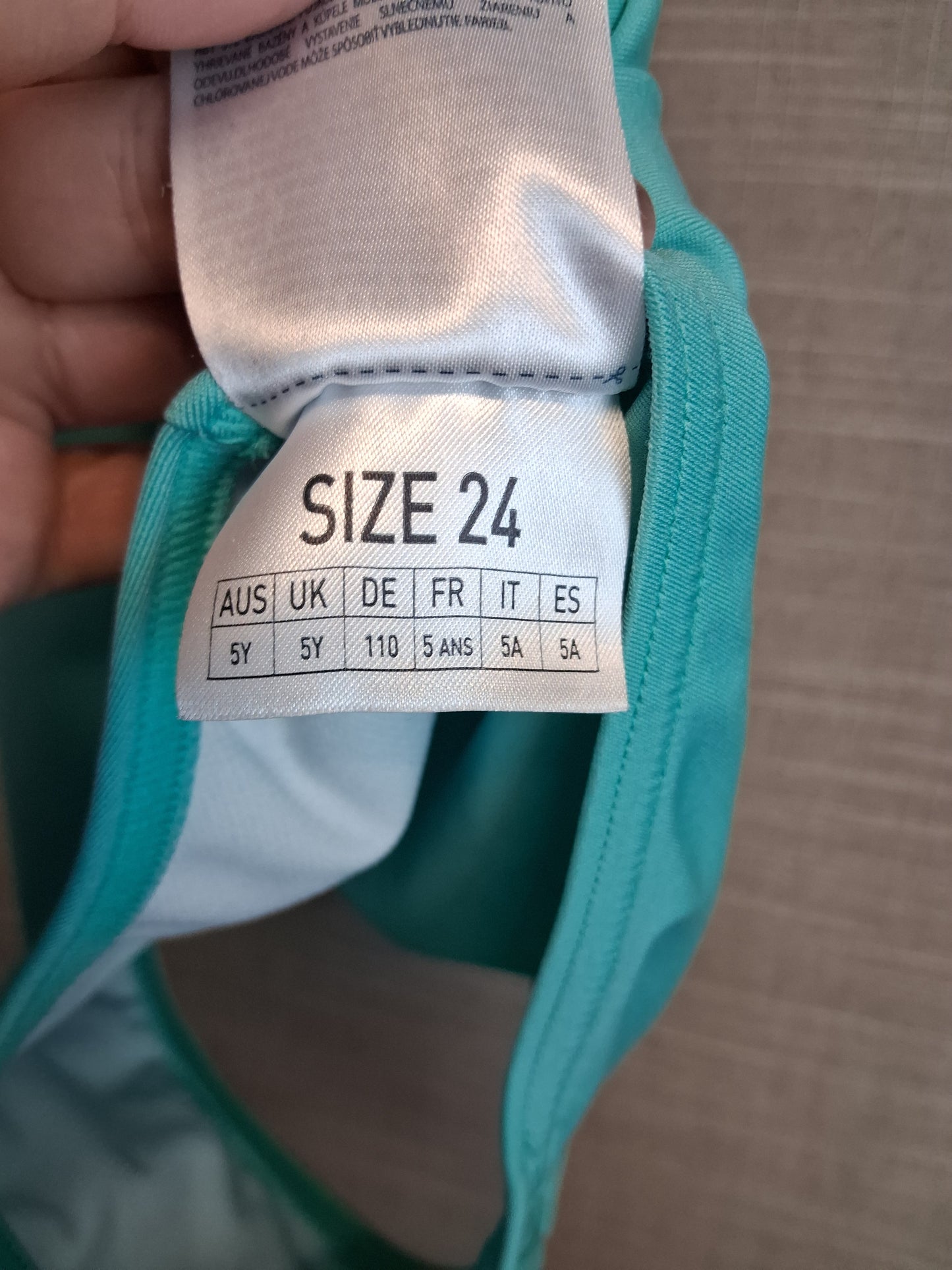 Zoggs Girls Unicorn Mermaid Swimsuit One Piece Green Age 5 Years