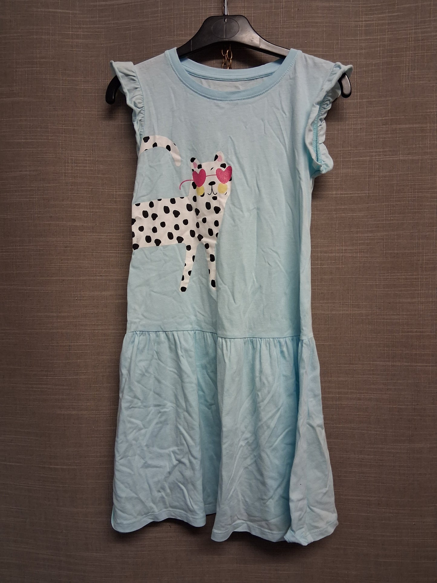 Woolworths Girls Blue Sleeveless Jersey T-Shirt Dress Age 8 Years