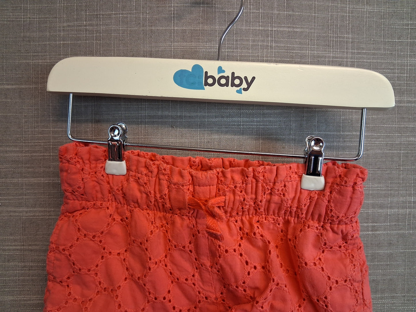 Cat & Jack Girls Pink Brodiere Anglaise Shorts Age 12 Months