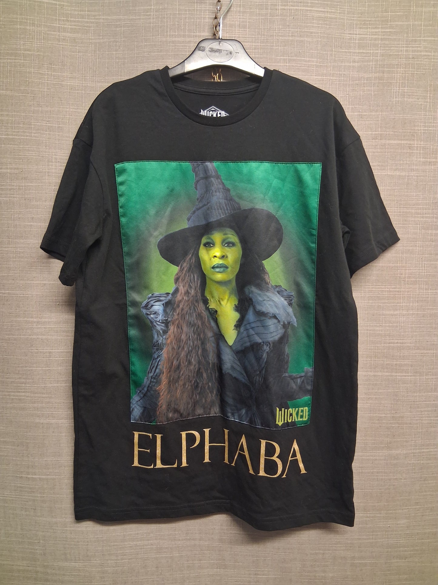 Nutmeg Wicked T-Shirt Elphaba Graphic Black Short Sleeve Age 10-11 Years