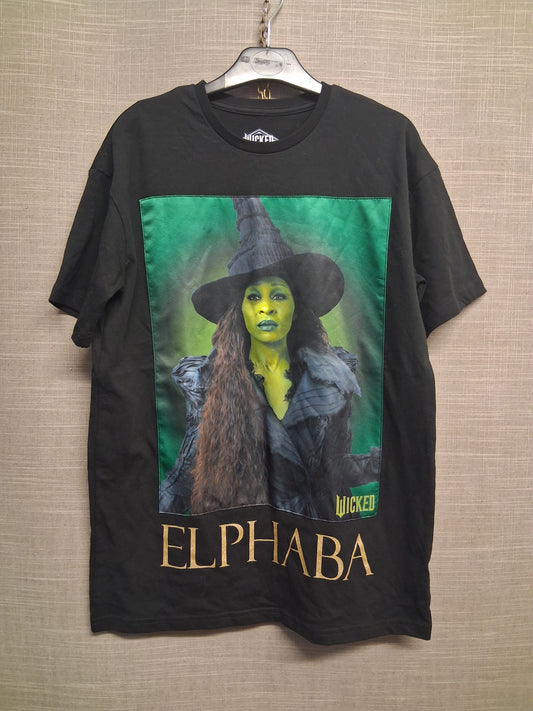 Nutmeg Wicked T-Shirt Elphaba Graphic Black Short Sleeve Age 10-11 Years