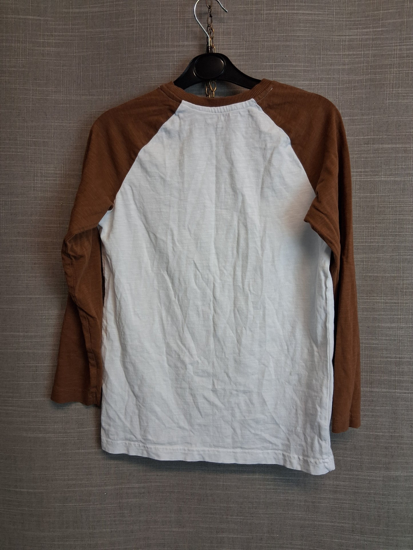TU Boys Skater Style Long Sleeve T-Shirt Age 9 Years White Brown
